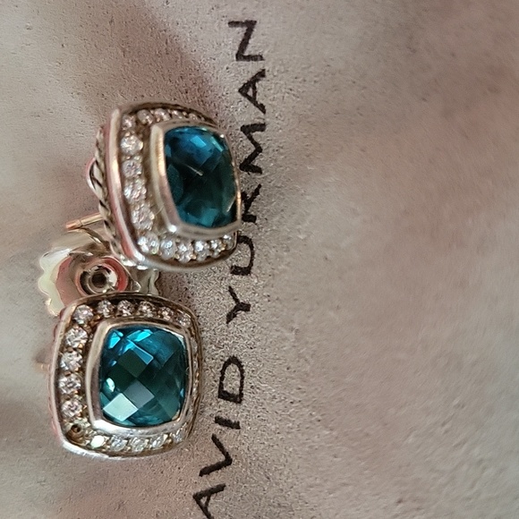 David Yurman Jewelry - Traded David Yurman diamond topaz stud earring